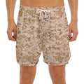 Desert Digital Camo Pattern Print Men's Split Running Shorts