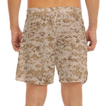 Desert Digital Camo Pattern Print Men's Split Running Shorts