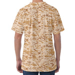 Desert Digital Camo Pattern Print Men's Velvet T-Shirt