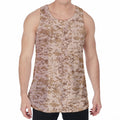 Desert Digital Camo Pattern Print Men's Velvet Tank Top