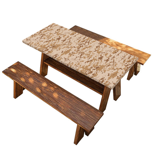 Desert Digital Camo Pattern Print Picnic Table Cover
