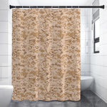 Desert Digital Camo Pattern Print Premium Shower Curtain