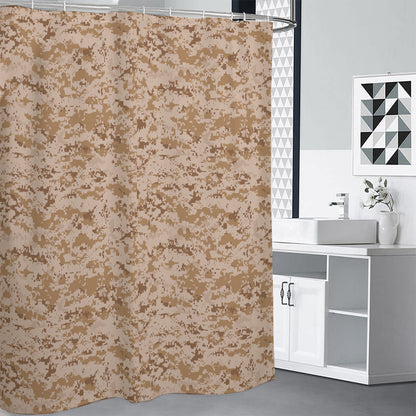 Desert Digital Camo Pattern Print Premium Shower Curtain