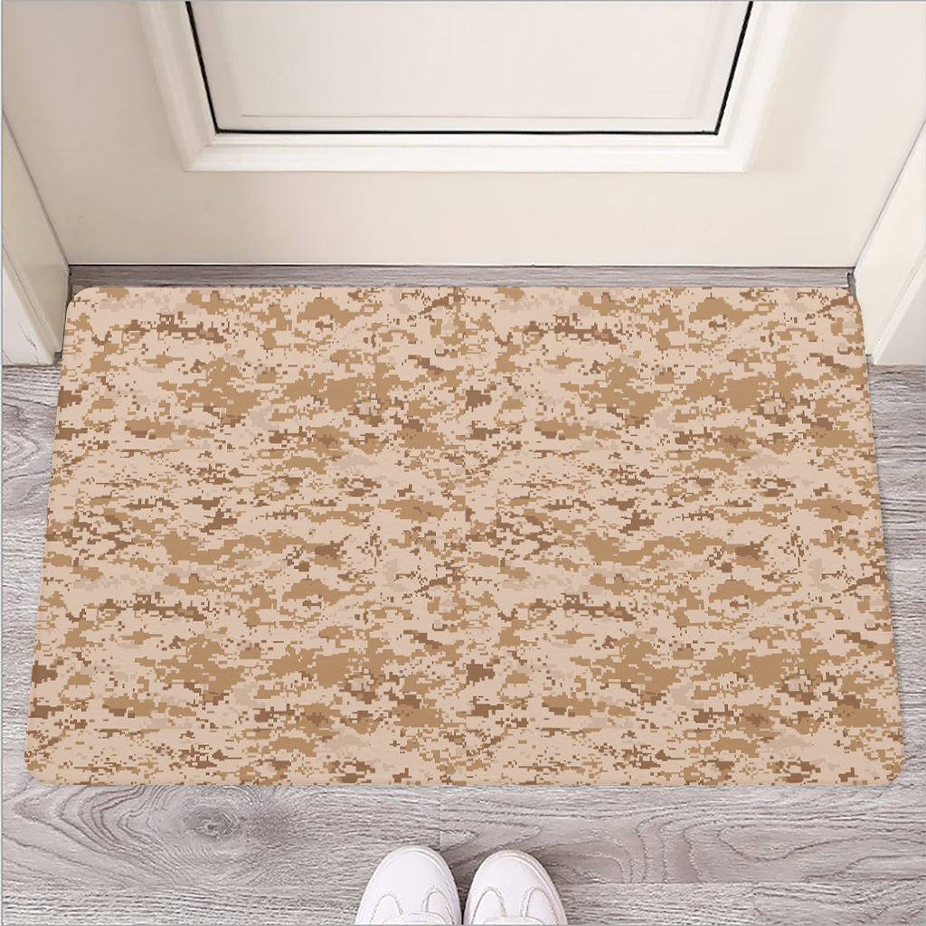 Desert Digital Camo Pattern Print Rubber Doormat