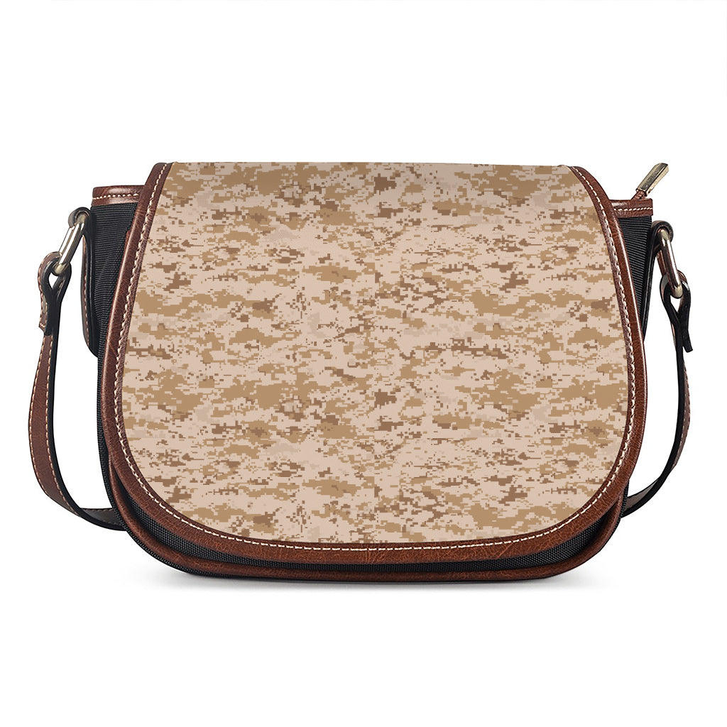 Desert Digital Camo Pattern Print Saddle Bag