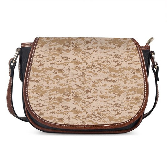Desert Digital Camo Pattern Print Saddle Bag