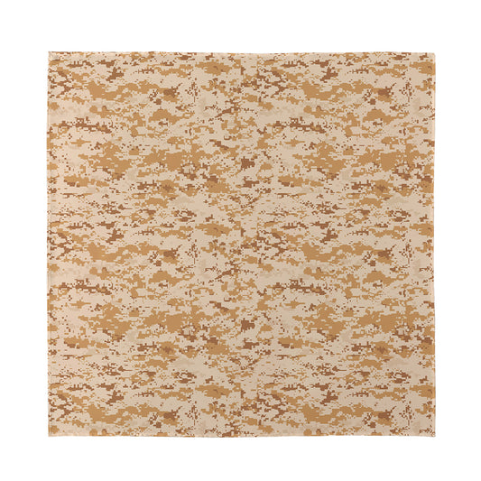 Desert Digital Camo Pattern Print Silk Bandana