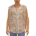 Desert Digital Camo Pattern Print Sleeveless Baseball Jersey