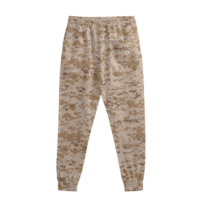 Desert Digital Camo Pattern Print Sweatpants