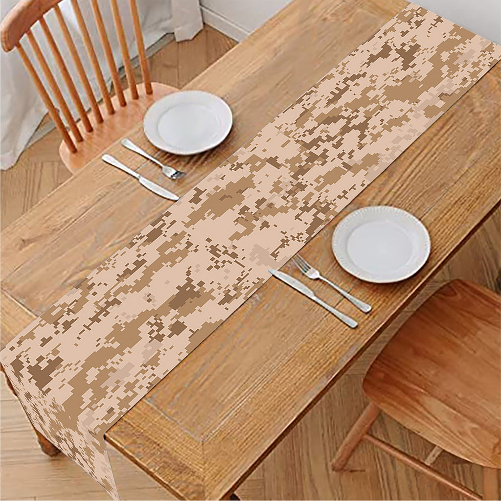 Desert Digital Camo Pattern Print Table Runner