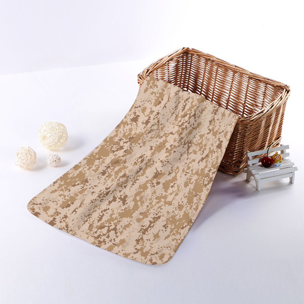 Desert Digital Camo Pattern Print Towel