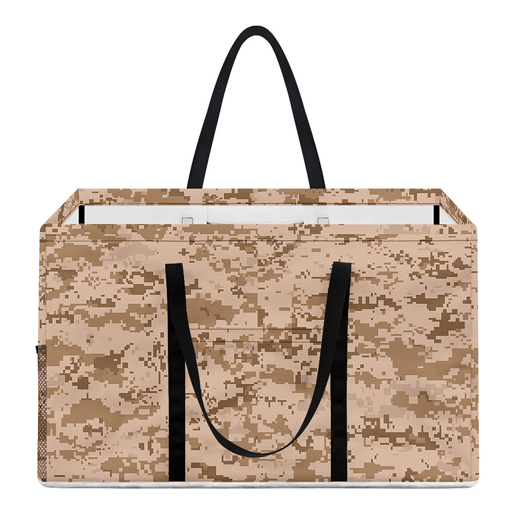 Desert Digital Camo Pattern Print Utility Tote Bag