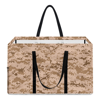 Desert Digital Camo Pattern Print Utility Tote Bag