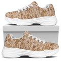 Desert Digital Camo Pattern Print White Chunky Shoes