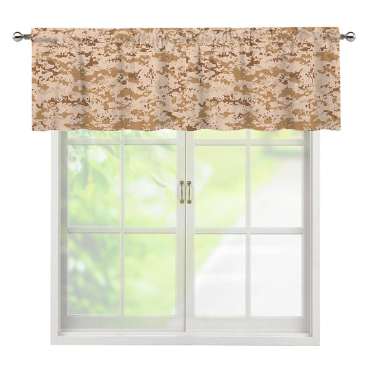 Desert Digital Camo Pattern Print Window Valance