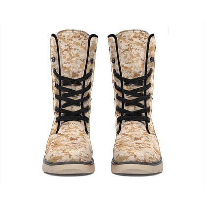 Desert Digital Camo Pattern Print Winter Boots