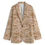 Desert Digital Camo Pattern Print Women's Blazer