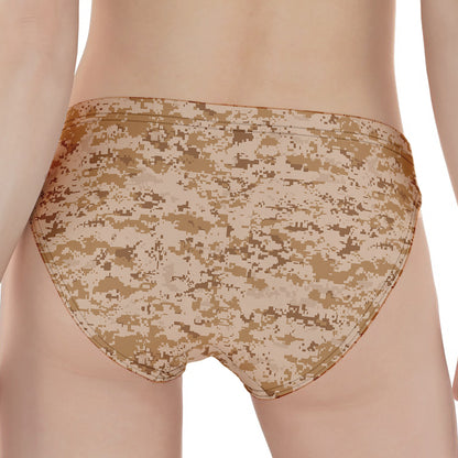 Desert Digital Camo Pattern Print Women's Panties