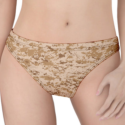 Desert Digital Camo Pattern Print Women's Thong