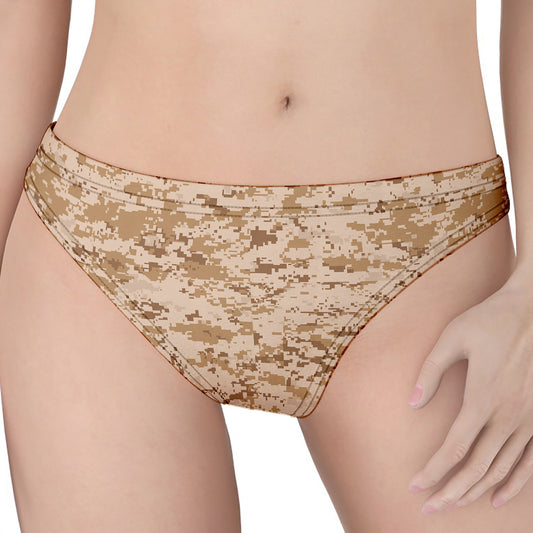 Desert Digital Camo Pattern Print Women's Thong