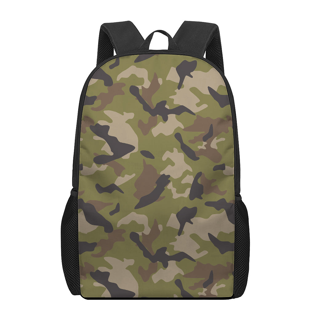 Desert Green Camouflage Print 17 Inch Backpack