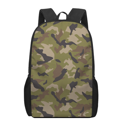 Desert Green Camouflage Print 17 Inch Backpack