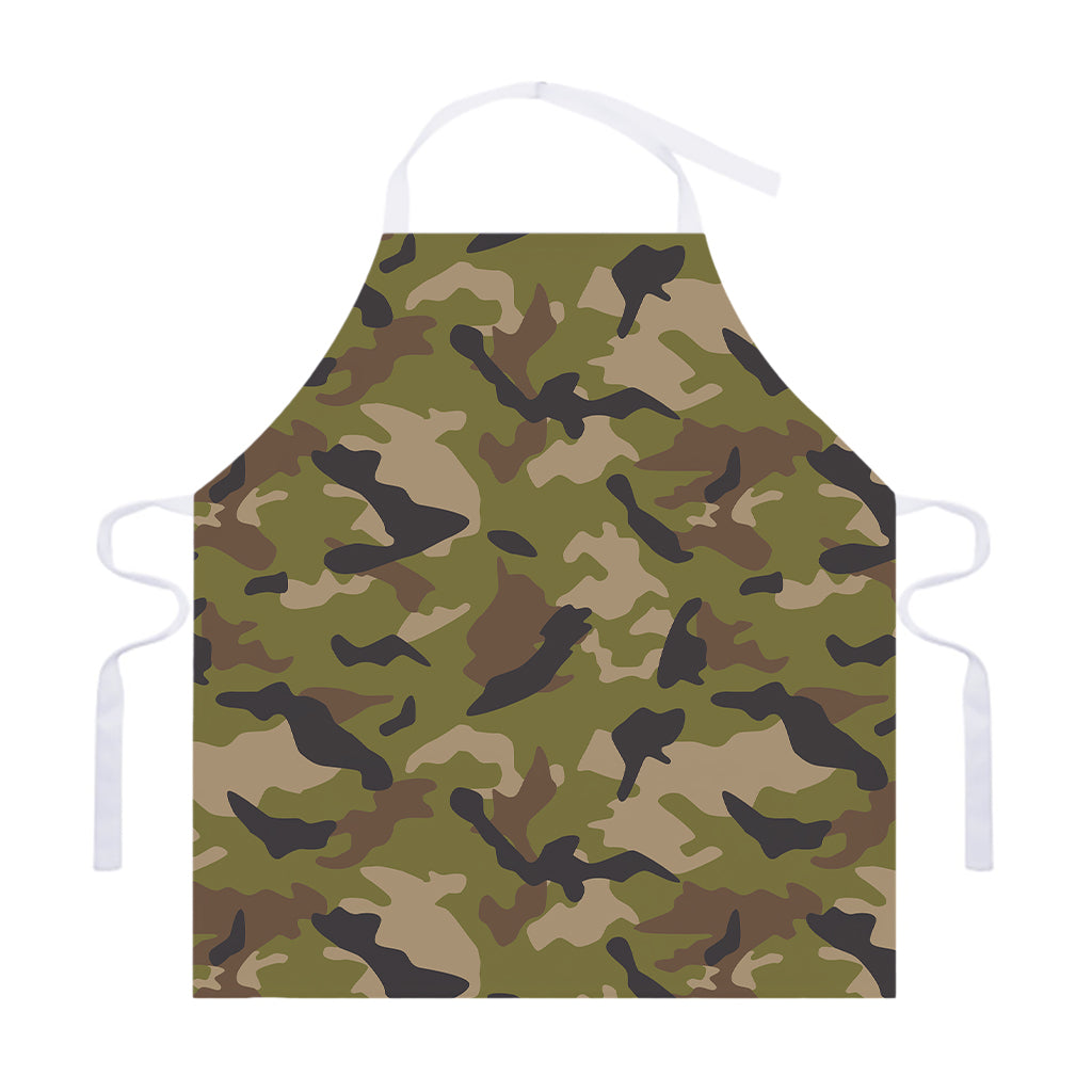 Desert Green Camouflage Print Adjustable Apron