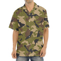 Desert Green Camouflage Print Aloha Shirt