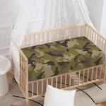 Desert Green Camouflage Print Baby Crib Sheet