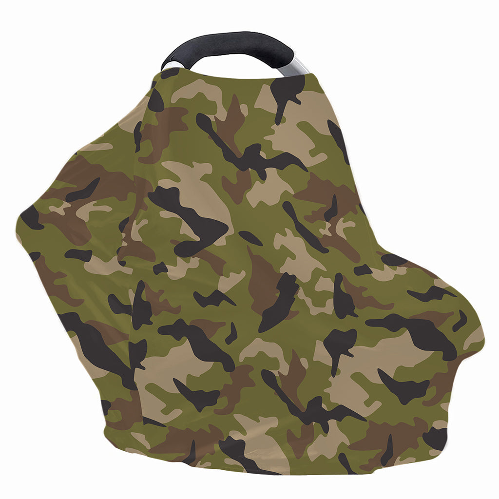 Desert Green Camouflage Print Baby Seat Cover