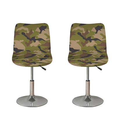 Desert Green Camouflage Print Bar Stool Covers