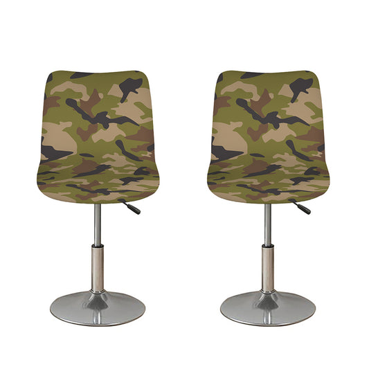 Desert Green Camouflage Print Bar Stool Covers