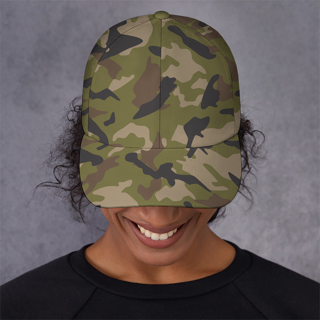 Desert Green Camouflage Print Baseball Cap