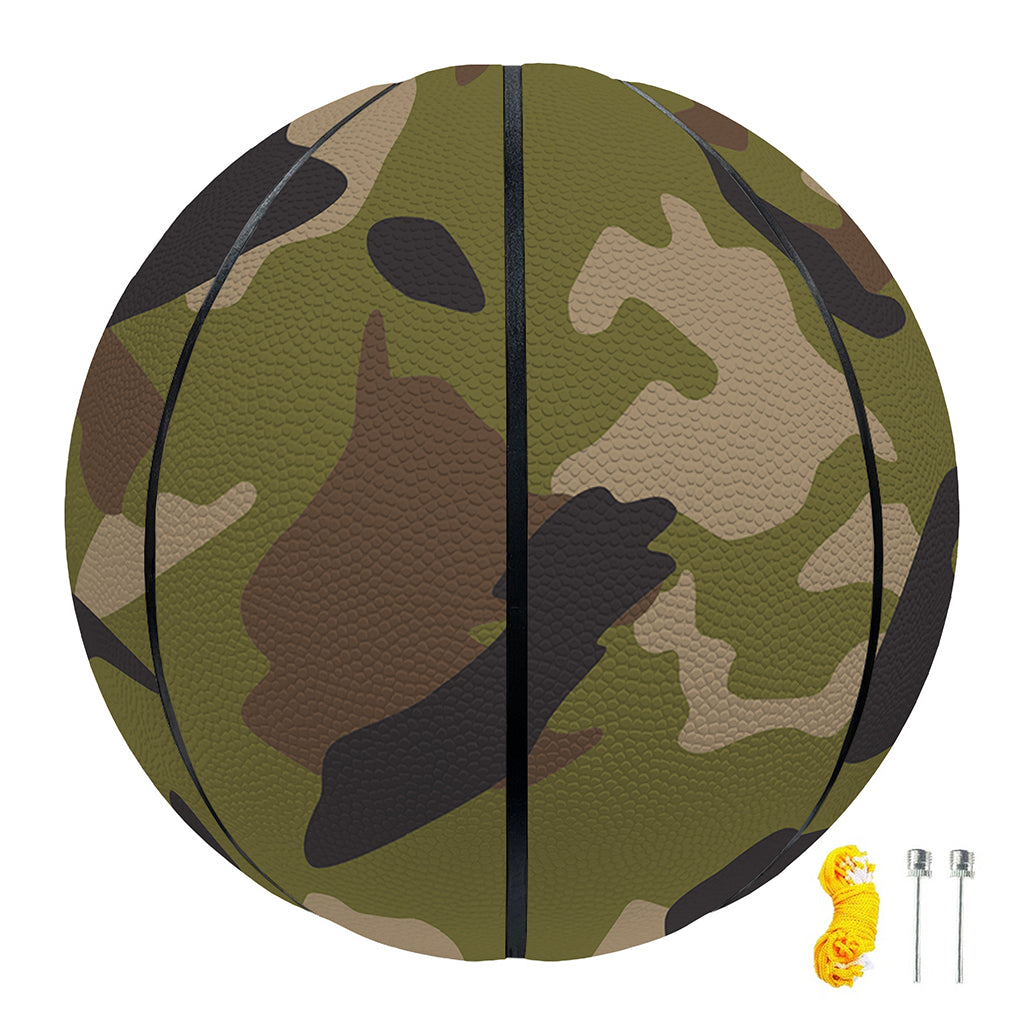 Desert Green Camouflage Print Basketball