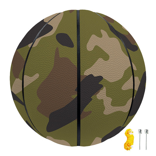 Desert Green Camouflage Print Basketball
