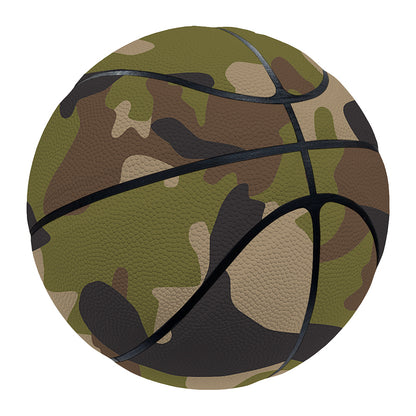 Desert Green Camouflage Print Basketball