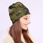 Desert Green Camouflage Print Beanie