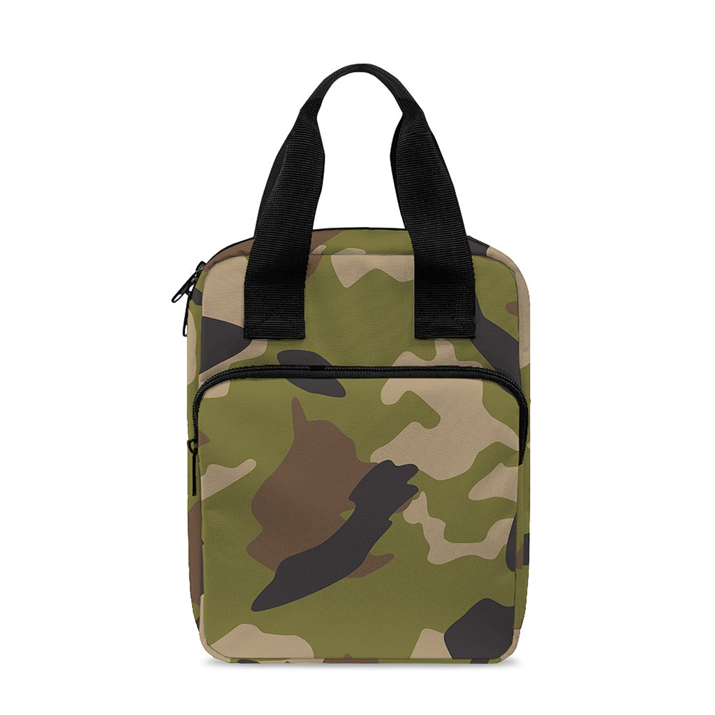 Desert Green Camouflage Print Bible Tote Bag