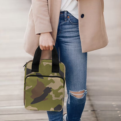 Desert Green Camouflage Print Bible Tote Bag