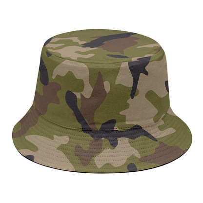 Desert Green Camouflage Print Bucket Hat