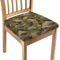 Desert Green Camouflage Print Chair Cushion Cover