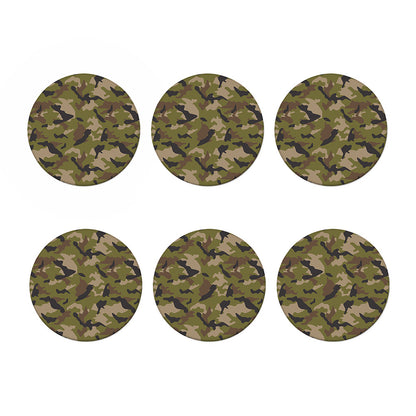 Desert Green Camouflage Print Coaster Set