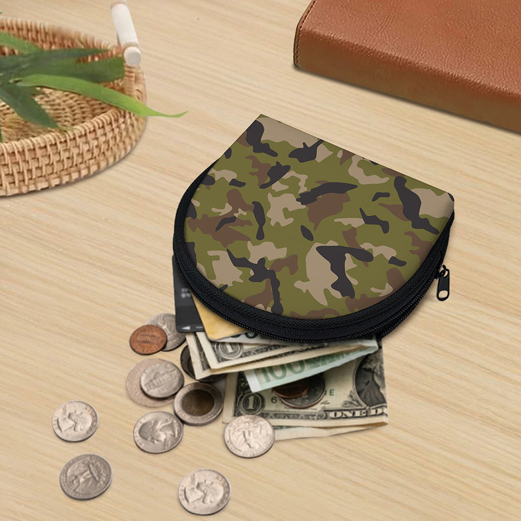 Desert Green Camouflage Print Coin Purse