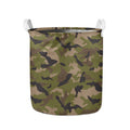 Desert Green Camouflage Print Collapsible Laundry Basket