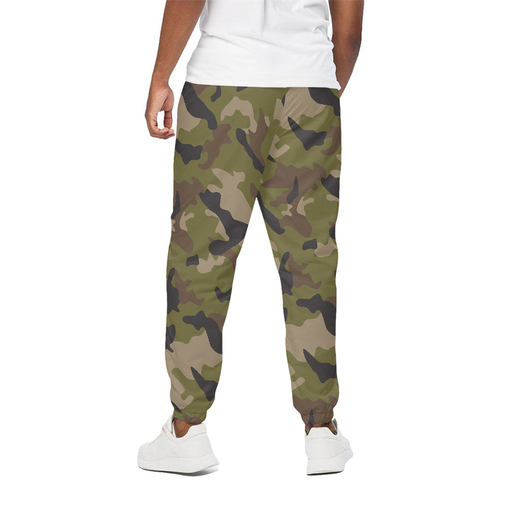 Desert Green Camouflage Print Cotton Pants