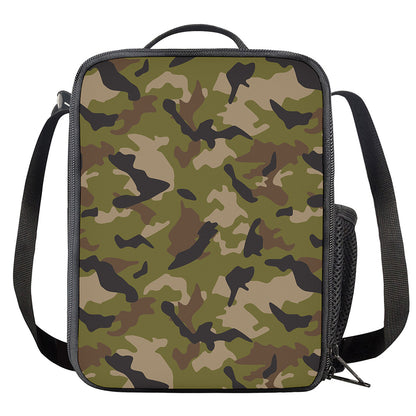 Desert Green Camouflage Print Crossbody Lunch Bag