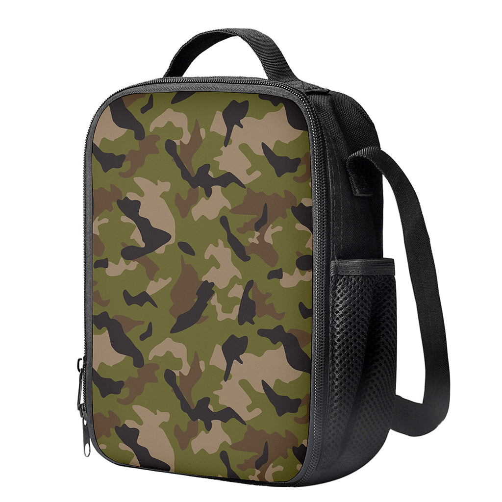 Desert Green Camouflage Print Crossbody Lunch Bag
