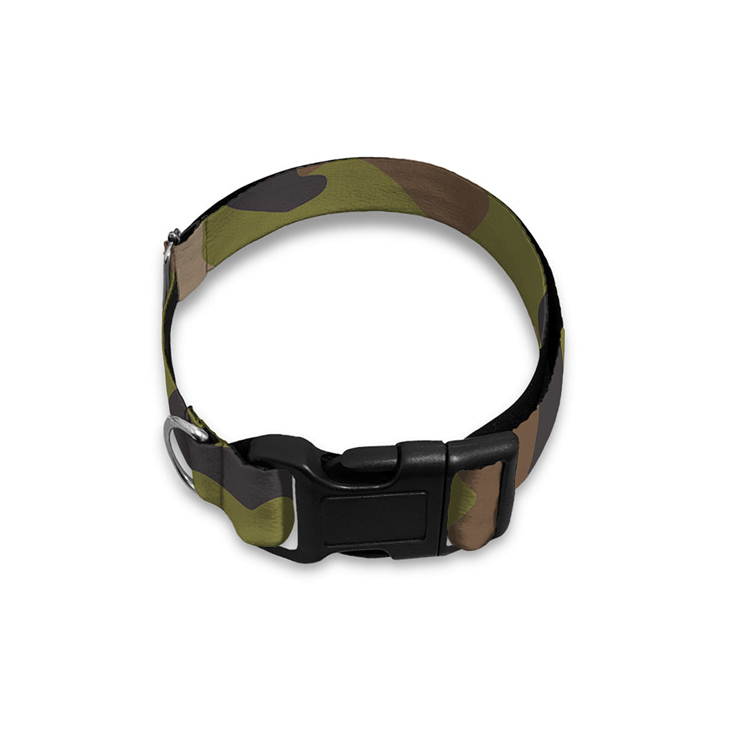 Desert Green Camouflage Print Dog Collar