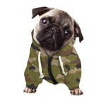 Desert Green Camouflage Print Dog Zip Up Hoodie