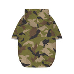 Desert Green Camouflage Print Dog Zip Up Hoodie